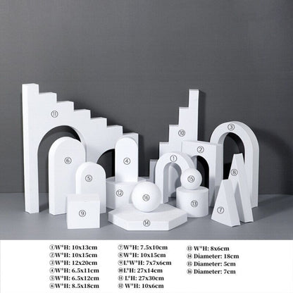 16 In 1 Photography Geometry Foam Cube Photo Studio Props(White) by buy2fix