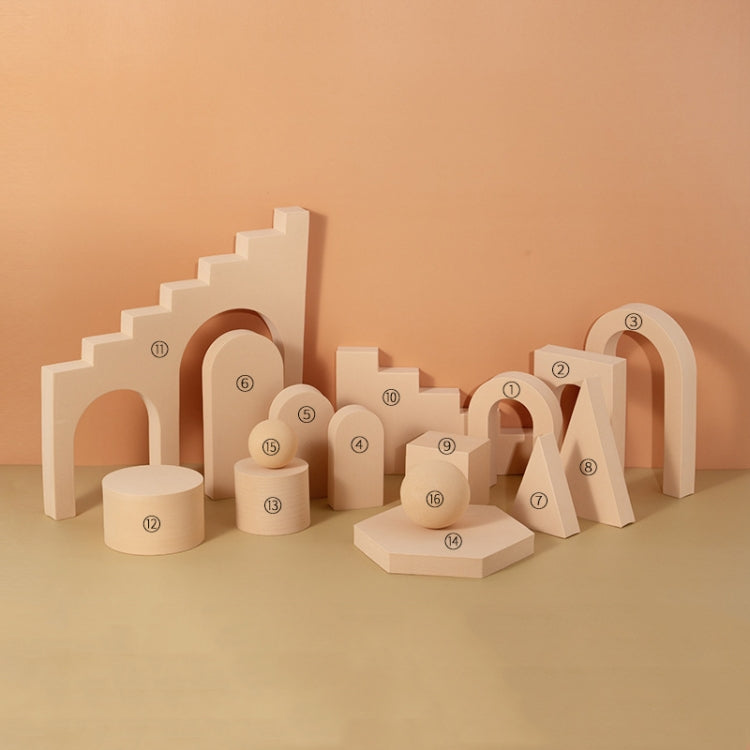 16 In 1 Photography Geometry Foam Cube Photo Studio Props(Complexion) by buy2fix