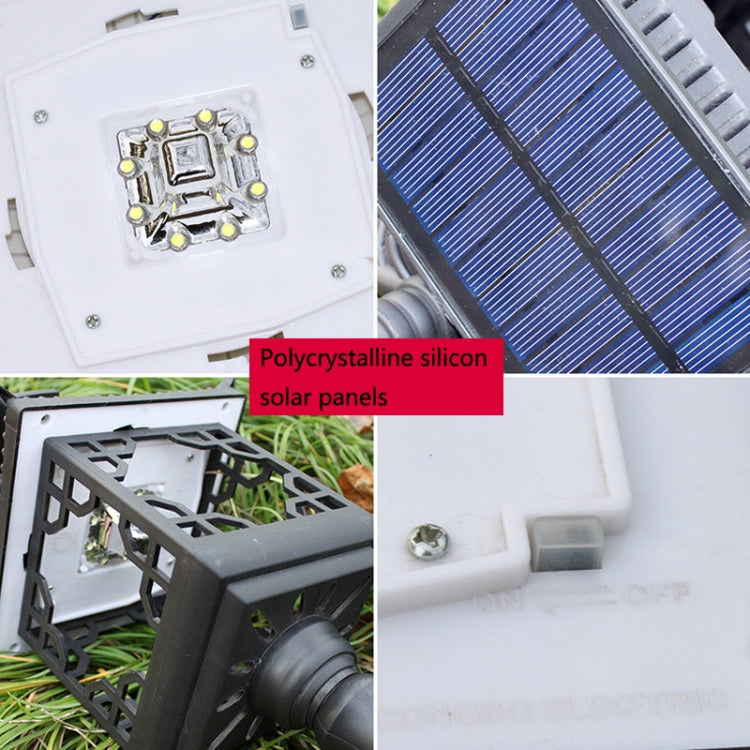 8 LED Solar Outdoor House Appearance Lawn Garden Decoration Light(Black Wall Lamp) by buy2fix