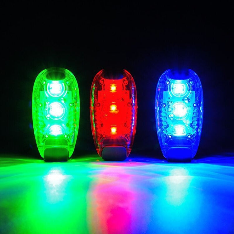 Outdoor Cycling Night Running Warm Light Bicycle Tail Light, Colour: 3 LED Blue by buy2fix