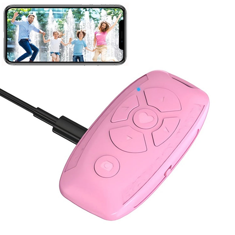 S86 Car Key Shape Multifunctional Bluetooth Selfie Video Remote Control(Pink) - Phone Remote Control by buy2fix | Online Shopping UK | buy2fix
