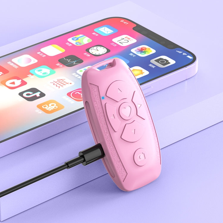 S86 Car Key Shape Multifunctional Bluetooth Selfie Video Remote Control(Pink) - Phone Remote Control by buy2fix | Online Shopping UK | buy2fix