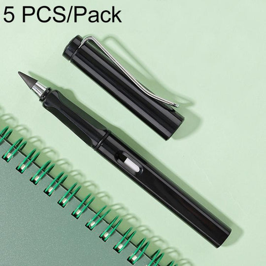 5 PCS No Ink No Need To Sharpen Drawing Sketch Pen Not Easy To Break Erasable HB Writing Pencil(Black)