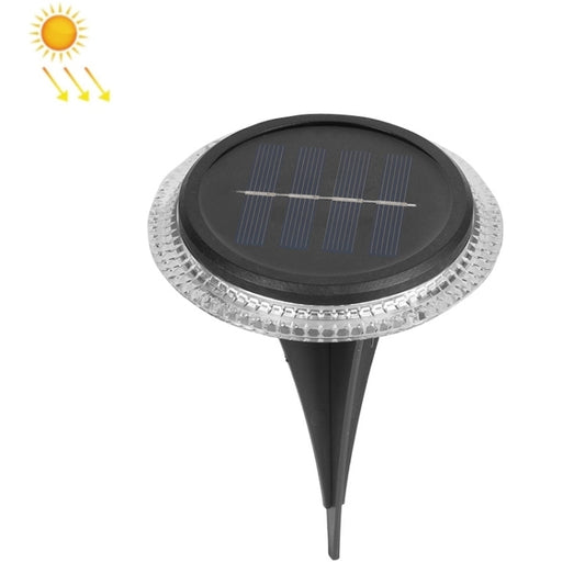 8 LED Solar Outdoor Waterproof Transparent Buried Light(Round-White Light) by buy2fix
