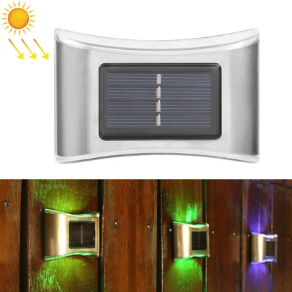 6 LED Solar Outdoor Garden Stainless Steel Wall Lamp(Color Light) by buy2fix