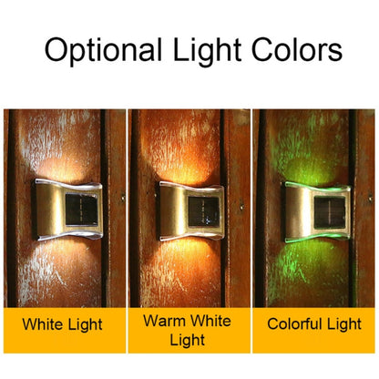 6 LED Solar Outdoor Garden Stainless Steel Wall Lamp(Color Light) by buy2fix