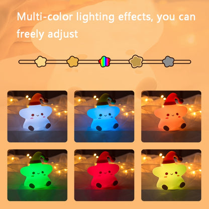 Silicone Star Colorful Bedside Night Light, Spec: Touch Sensor by buy2fix