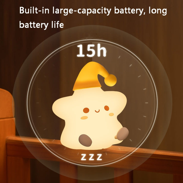 Silicone Star Colorful Bedside Night Light, Spec: Touch Sensor by buy2fix