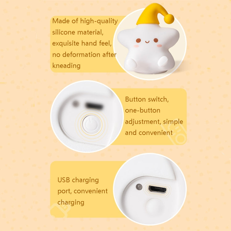 Silicone Star Colorful Bedside Night Light, Spec: Touch Sensor by buy2fix