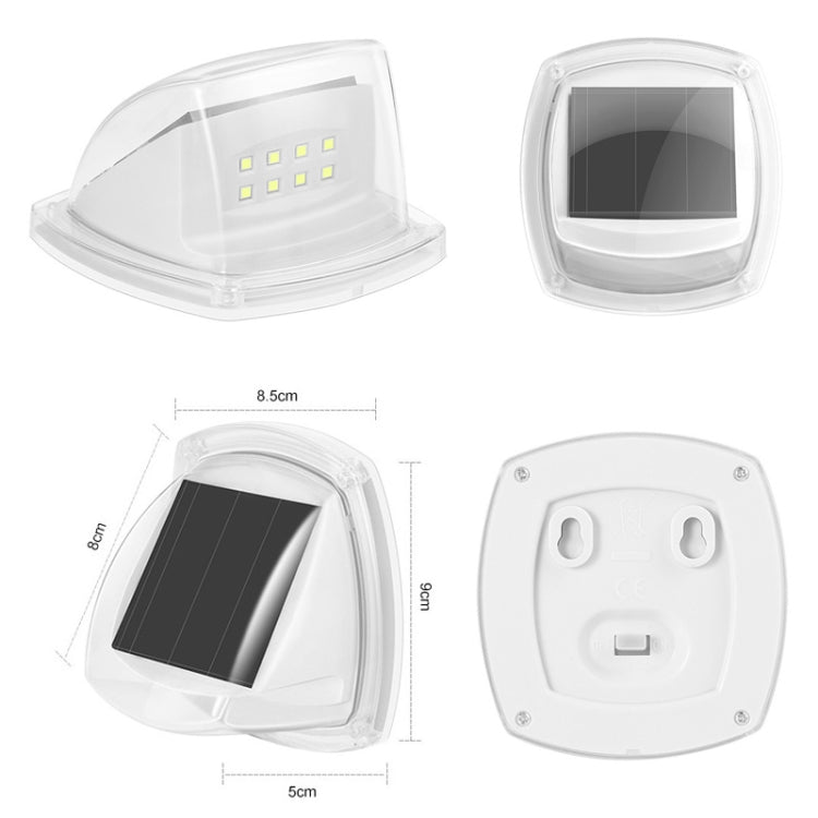 8 LED Outdoor Solar Courtyard Waterproof Wall Light(White Light) by buy2fix