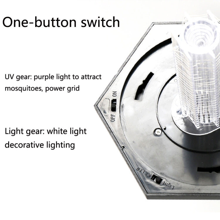 3 LED Solar Outdoor Waterproof Hexagon Mosquito Killer Light, Style: Lawn Type by buy2fix