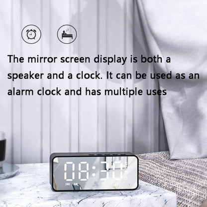 ZXL-G50 Mini Mirror Alarm Bluetooth Speaker Support TF Card(Pink) - Desktop Speaker by buy2fix | Online Shopping UK | buy2fix