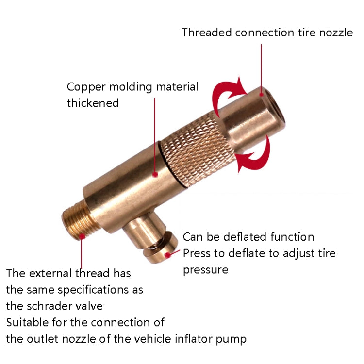 Car Inflatable Pump Extension Tube Quick Connector(Thread Twisted Joint) - Inflatable Pump by buy2fix | Online Shopping UK | buy2fix