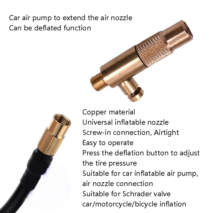 Car Inflatable Pump Extension Tube Quick Connector(Thread Twisted Joint) - Inflatable Pump by buy2fix | Online Shopping UK | buy2fix