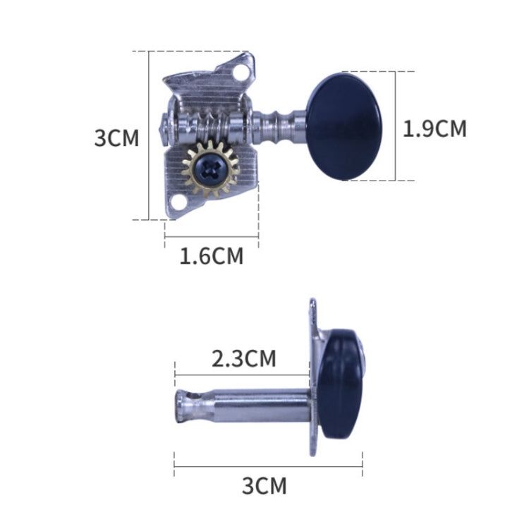 16 PCS/Set Metal Ukulele Open Type Single Link Tuning Set - String Instrument Accessories by buy2fix | Online Shopping UK | buy2fix