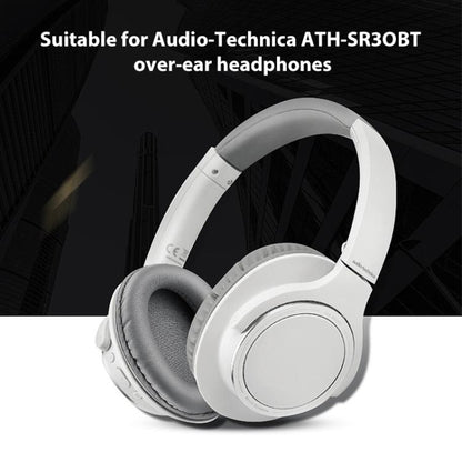 2 PCS Protein Skin Headset Earmuffs for Audio-Technica ATH-SR30BT(Black) - Earmuff & Pad by buy2fix | Online Shopping UK | buy2fix