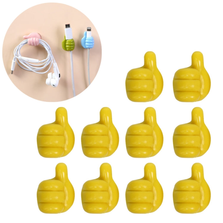10 PCS Handy Holder Cable Organizer Household Convenience Clip(Yellow) by buy2fix