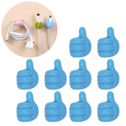 10 PCS Handy Holder Cable Organizer Household Convenience Clip(Blue) by buy2fix