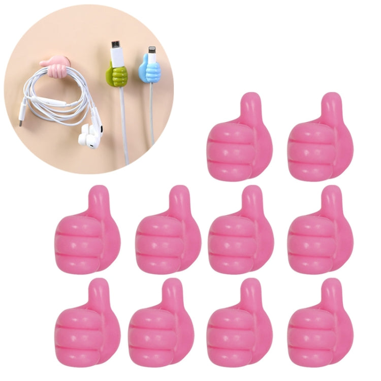 10 PCS Handy Holder Cable Organizer Household Convenience Clip(Pink) by buy2fix