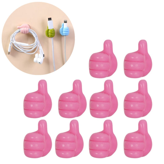 10 PCS Handy Holder Cable Organizer Household Convenience Clip(Pink) by buy2fix