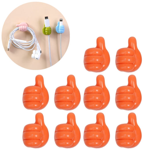 10 PCS Handy Holder Cable Organizer Household Convenience Clip(Orange) by buy2fix