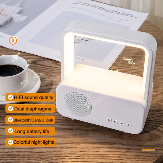 WH-J08 Home Portable Mini Bluetooth Speaker with Night Light Basic Style - Desktop Speaker by buy2fix | Online Shopping UK | buy2fix