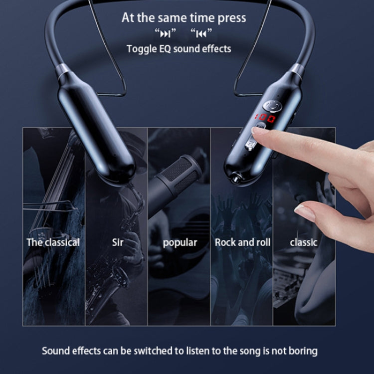 S880 Long Battery Life Neckband Wireless Bluetooth Earphone Support AUX(Black) - Neck-mounted Earphone by buy2fix | Online Shopping UK | buy2fix