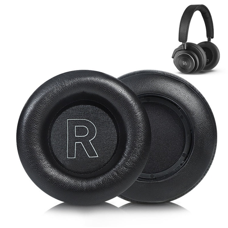 2pcs Genuine Leather Sponge Earmuffs For B&O BeoPlay H7 / H9 / H9i (Black) - Earmuff & Pad by buy2fix | Online Shopping UK | buy2fix