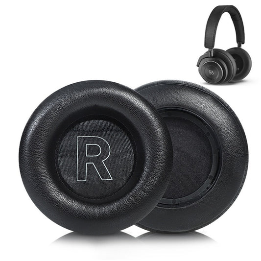 2pcs Genuine Leather Sponge Earmuffs For B&O BeoPlay H7 / H9 / H9i (Black) - Earmuff & Pad by buy2fix | Online Shopping UK | buy2fix