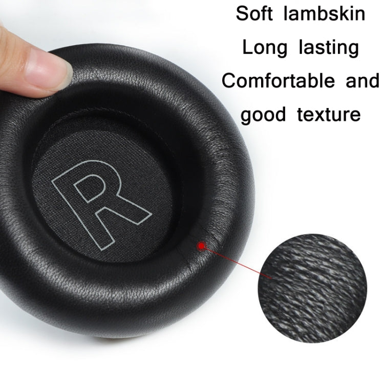 2pcs Genuine Leather Sponge Earmuffs For B&O BeoPlay H7 / H9 / H9i (Black) - Earmuff & Pad by buy2fix | Online Shopping UK | buy2fix