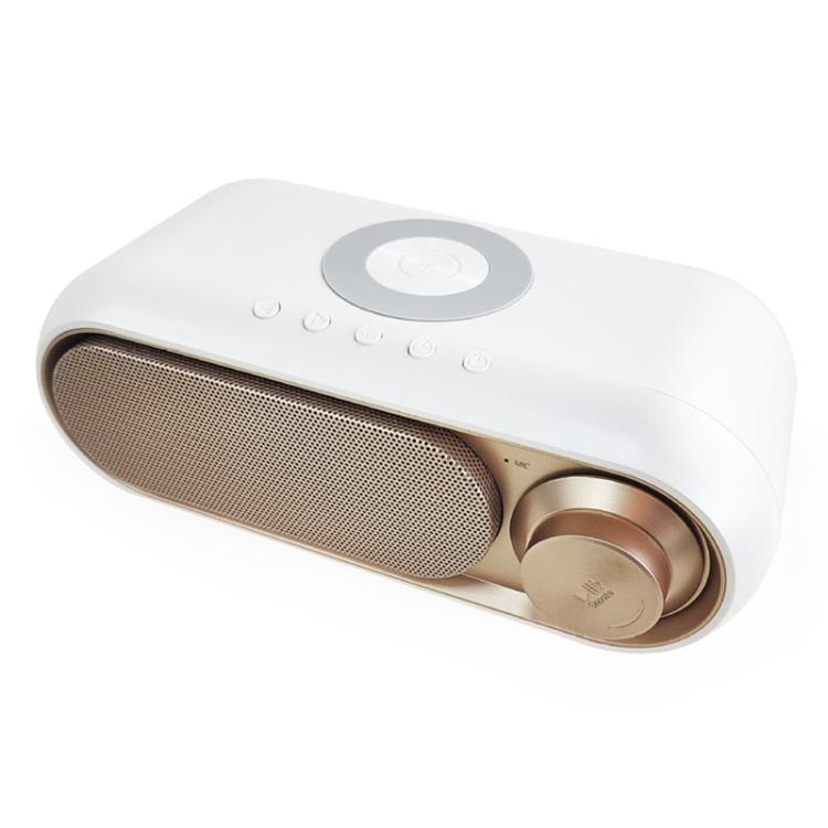 Wireless Charging Bluetooth Speaker Desktop LED Clock(White 15W) - Desktop Speaker by buy2fix | Online Shopping UK | buy2fix