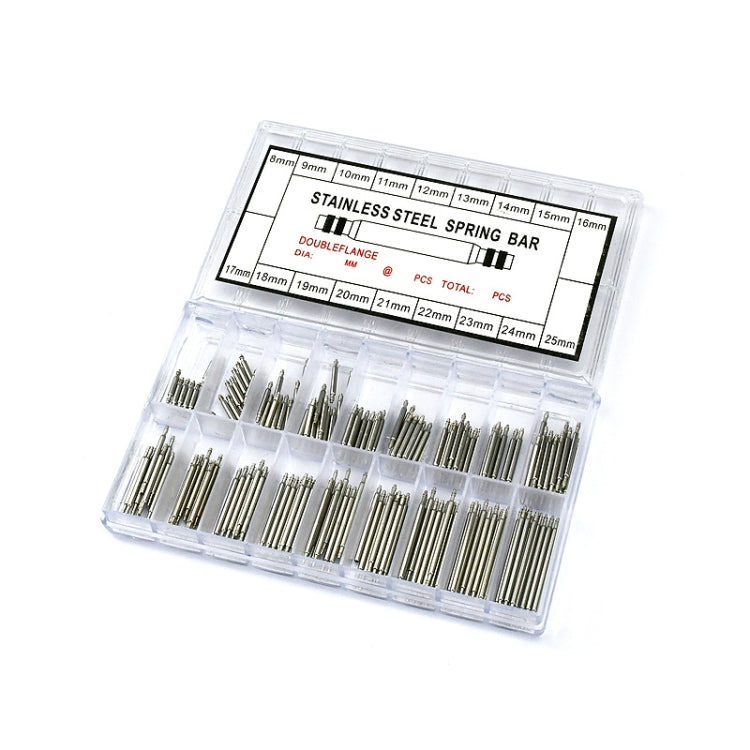 180 PCS / Box C014 8-25mm Stainless Steel Seamless Box Packing Spring Bar - Watch Parts & Tools by buy2fix | Online Shopping UK | buy2fix