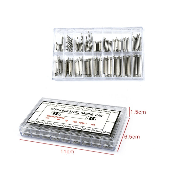 180 PCS / Box C014 8-25mm Stainless Steel Seamless Box Packing Spring Bar - Watch Parts & Tools by buy2fix | Online Shopping UK | buy2fix