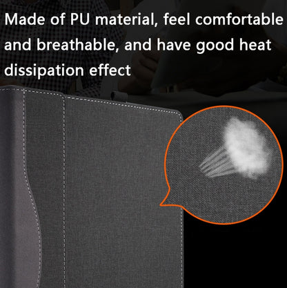 Laptop Leather Anti-Fall Protective Case For HP Envy 13-AQ Ad Ah(Dark Gray) by buy2fix