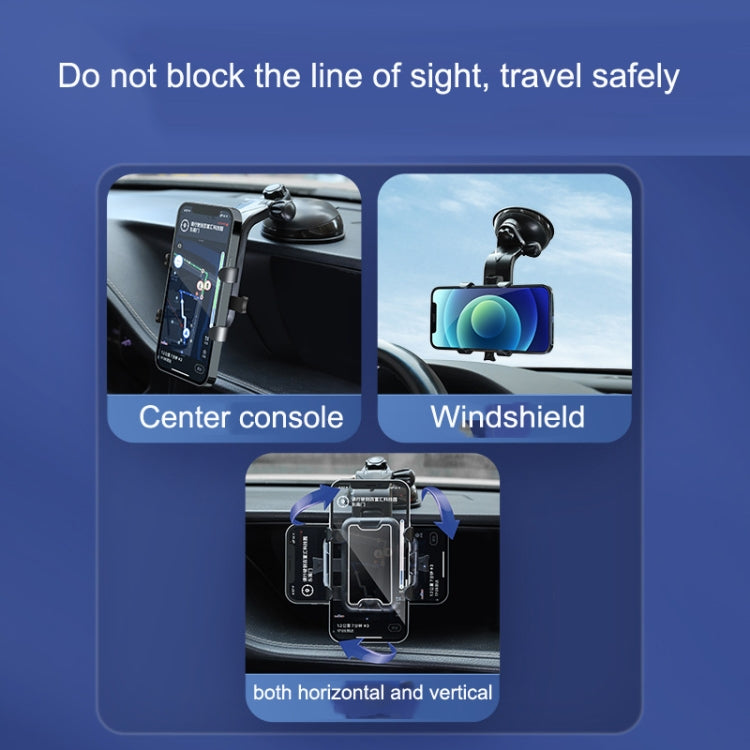 093 Car Navigation Dashboard Windshield Car Phone Holder(Blue) by buy2fix