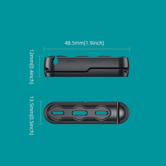 20 PCS Magnetic Suction Tip Storage Portable Anti-Loss Cable Manager(Black) by buy2fix