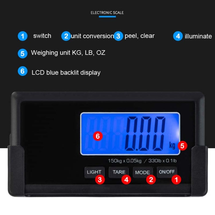 180kg / 0.1kg Wireless Transmission Split Scale Electronic Scale Portable Express Scale Animal Scale,CN Plug by buy2fix