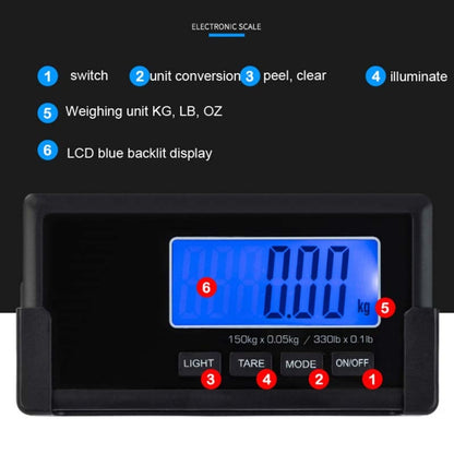 180kg / 0.1kg Wireless Transmission Split Scale Electronic Scale Portable Express Scale Animal Scale,CN Plug by buy2fix