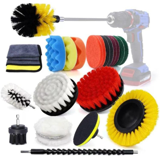 23 PCS / Set Car Tire Slits Multi-Function Cleaning Brush - Car washing supplies by buy2fix | Online Shopping UK | buy2fix