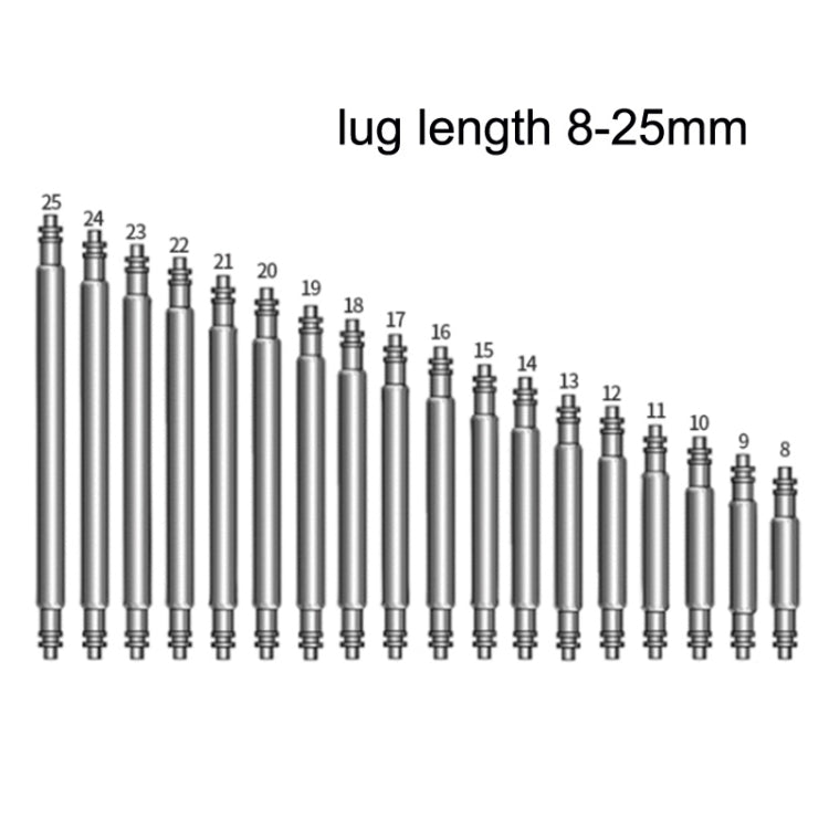 270 PCS / Set 8-25mm Strap Connecting Shaft Stainless Steel Watch Spring Bar - Watch Parts & Tools by buy2fix | Online Shopping UK | buy2fix