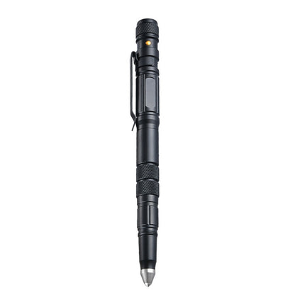 P08 Outdoor LED With Flashing Tungsten Steel Window Breaking Self-Defense Pen(Black) by buy2fix