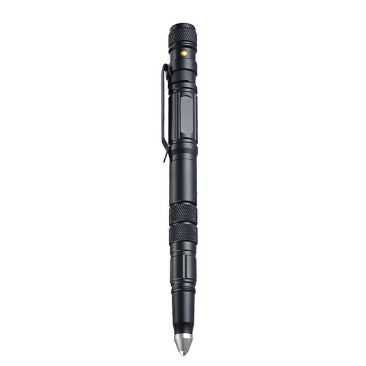 P08 Outdoor LED With Flashing Tungsten Steel Window Breaking Self-Defense Pen(Black) by buy2fix