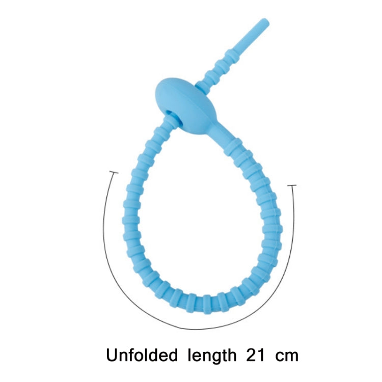 20 PCS Silicone Data Cable Storage Strap Cable Organizer(Pink) by buy2fix