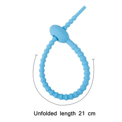 20 PCS Silicone Data Cable Storage Strap Cable Organizer(Grey) by buy2fix