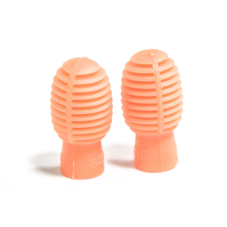 4 PCS / Set Drum Sticks Silicone Head Drum Cover Practice Drums Mute Protective Case(Orange) - Percussion Accessories by buy2fix | Online Shopping UK | buy2fix