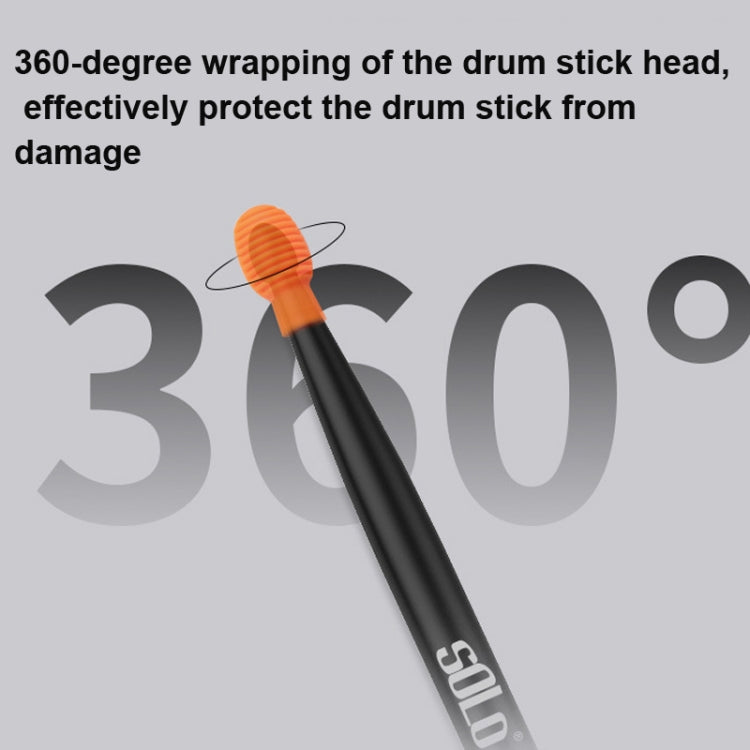 4 PCS / Set Drum Sticks Silicone Head Drum Cover Practice Drums Mute Protective Case(Orange) - Percussion Accessories by buy2fix | Online Shopping UK | buy2fix