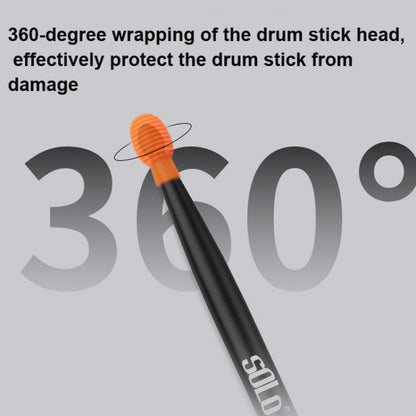 4 PCS / Set Drum Sticks Silicone Head Drum Cover Practice Drums Mute Protective Case(Orange) - Percussion Accessories by buy2fix | Online Shopping UK | buy2fix