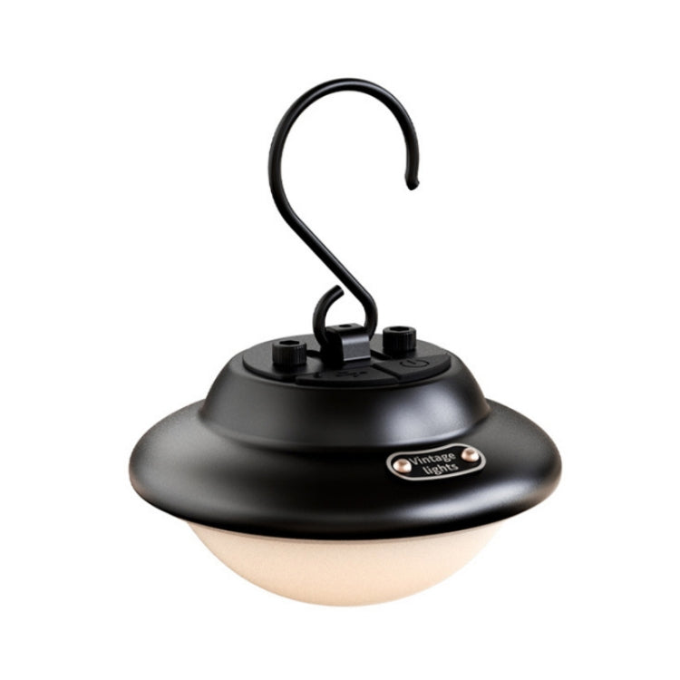 Outdoor Portable Hanging USB Charging Camping Light(Black) by buy2fix