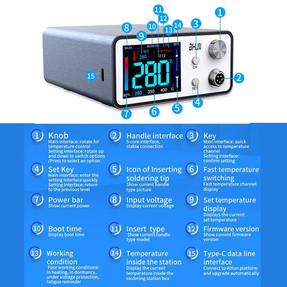 AIXUN T3A Soldering Station+T245 Welding Pen Precision Repair Welding Tool Set(EU Plug) - Electric Soldering Iron by buy2fix | Online Shopping UK | buy2fix