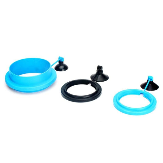 10 PCS Aquarium Fish Food Feeder, Specification: Thin Black Round - Feeders by buy2fix | Online Shopping UK | buy2fix